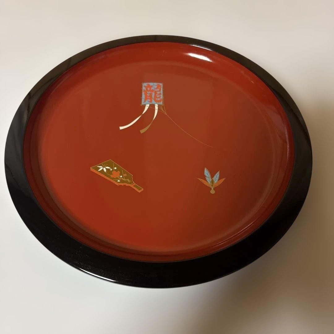 Aizu Lacquerware Sweet Bowl Black Lacquer 2cm Japan  Unused