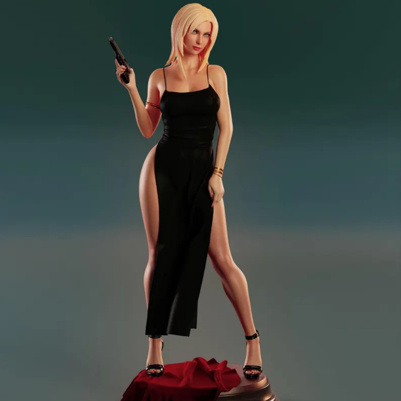 Aya Brea Parasite Eve Statue Highly Detailed Hand-Painted Collector Figure
