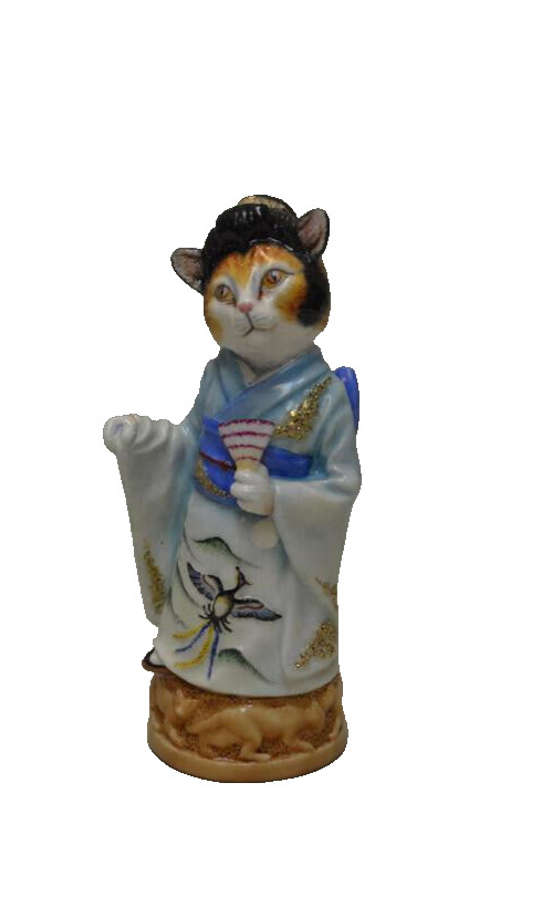 Bronte Porcelain Japanese Bobtail Cat Candle Snuffer-numbeed & signed #77/250