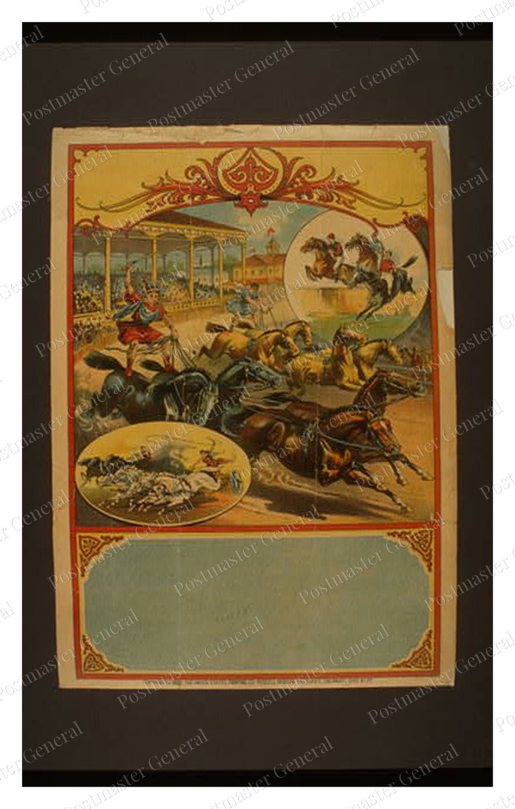 Chariot Race Poster Standard Postcard COPY RPPC Chariot Race Poster Standard Postcard COPY RPPC