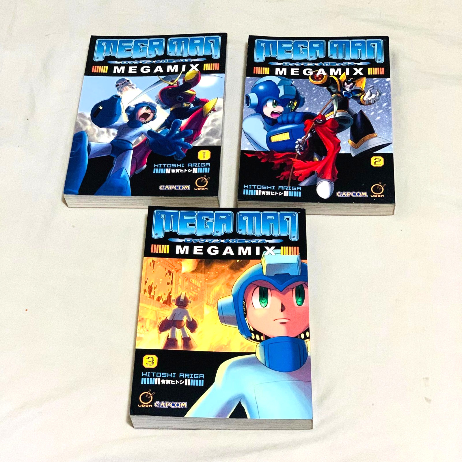 Mega Man Megamix Manga Volumes 1 to 3 Complete Set English Udon Hitoshi Ariga