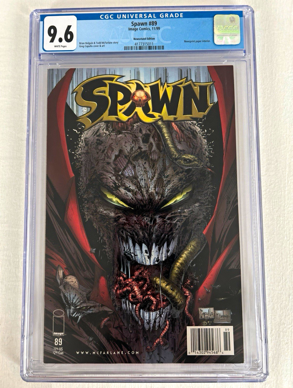Spawn #89 NEWSSTAND CGC 9.6 EXTREMELY RARE only 4 on the census Spawn #89 NEWSSTAND CGC 9.6 EXTREMELY RARE only 4 on the census