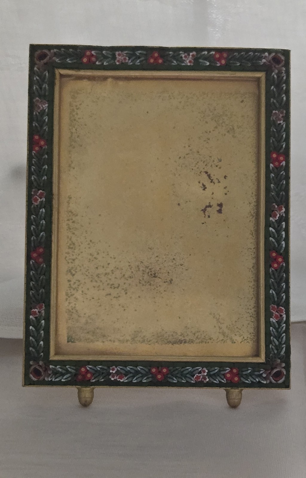 Vintage Italian Micro Mosaic Picture Frame Floral Split Wire Easel 3.5x4.5” Vintage Italian Micro Mosaic Picture Frame Floral Split Wire Easel 3.5x4.5”