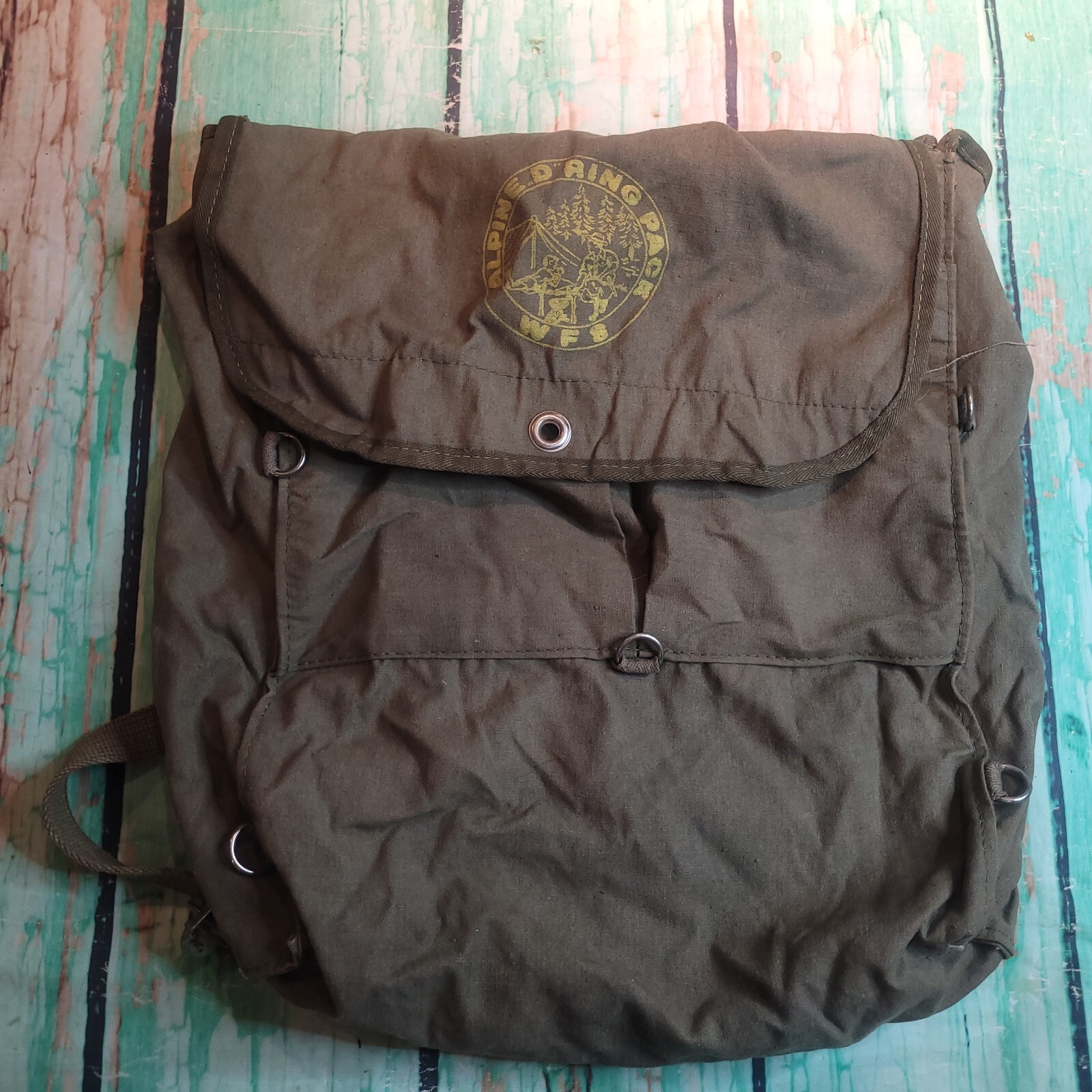 Vintage Boy Scouts Alpine D-Ring Pack  Boy Scouts Back Pack Camping Hiking  Bag