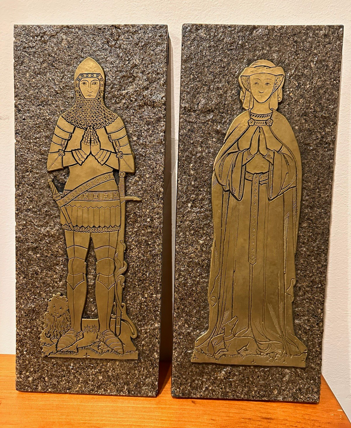 Westminster Abbey Sir Robert & Dame Jemima Wilson Brass Stone Plaques midieval