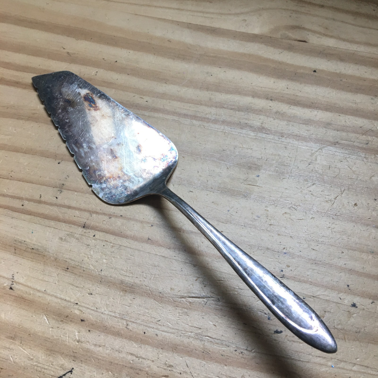 Vintage 1950s Meriden Silverplate Co Silver plated Cheese Slicer Spatula 10.75\ Vintage 1950s Meriden Silverplate Co Silver plated Cheese Slicer Spatula 10.75\