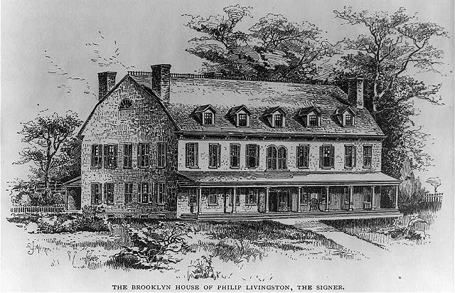 Photo:Brooklyn New York Philip Livingston House 1885 Colonial Mansion