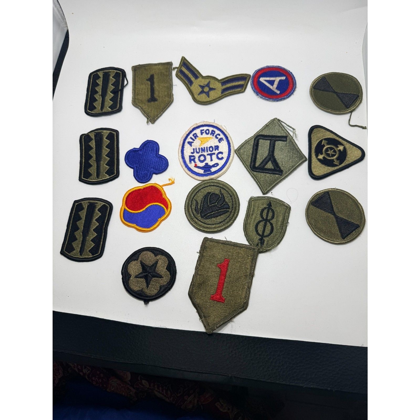 Vintage US Military Patch Lot 17 Pcs - Army Air Force JROTC Subdued Insignia Vintage US Military Patch Lot 17 Pcs - Army Air Force JROTC Subdued Insignia