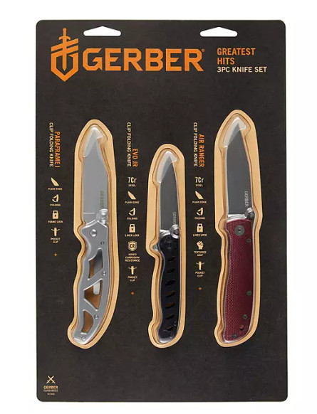 Gerber 3 pc. Greatest Hits Folding Knife Set Gerber 3 pc. Greatest Hits Folding Knife Set