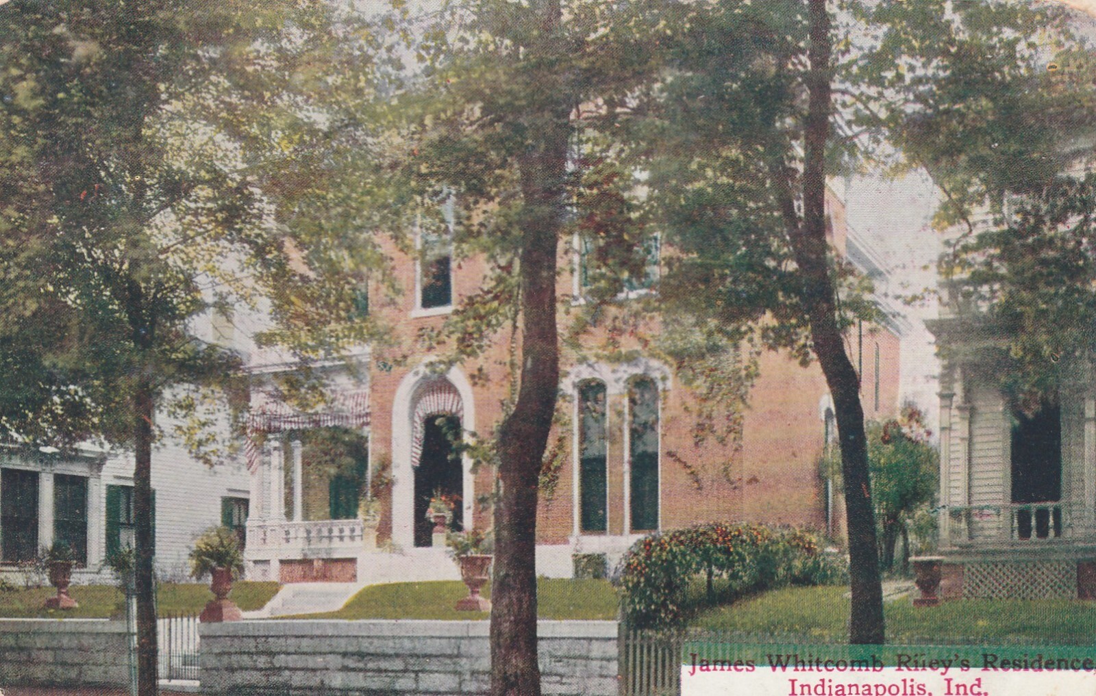 James Whitcomb Riley\'s Residence, Indianapolis Indiana IN vintage Postcard James Whitcomb Riley\'s Residence, Indianapolis Indiana IN vintage Postcard