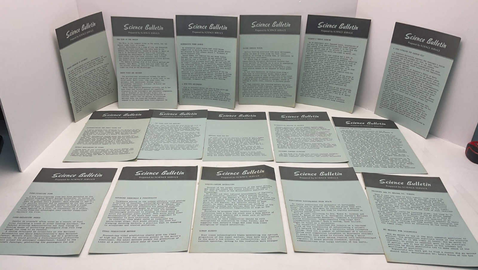 Lot of 16 Science Bulletin Prepared By Science Service Pamphlets 1970s A22