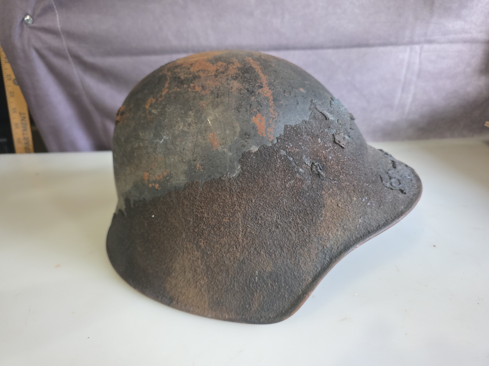 Antique Swiss Army Military M18/43 Steel Combat Helmet Switzerland WWI WWII Antique Swiss Army Military M18/43 Steel Combat Helmet Switzerland WWI WWII