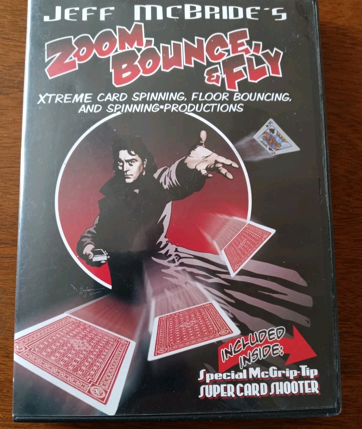 Jeff McBride \'s ZOOM, BOUNCE,& FLY; DVD - Xtreme Card Spinning & Floor Bouncing. Jeff McBride \'s ZOOM, BOUNCE,& FLY; DVD - Xtreme Card Spinning & Floor Bouncing.