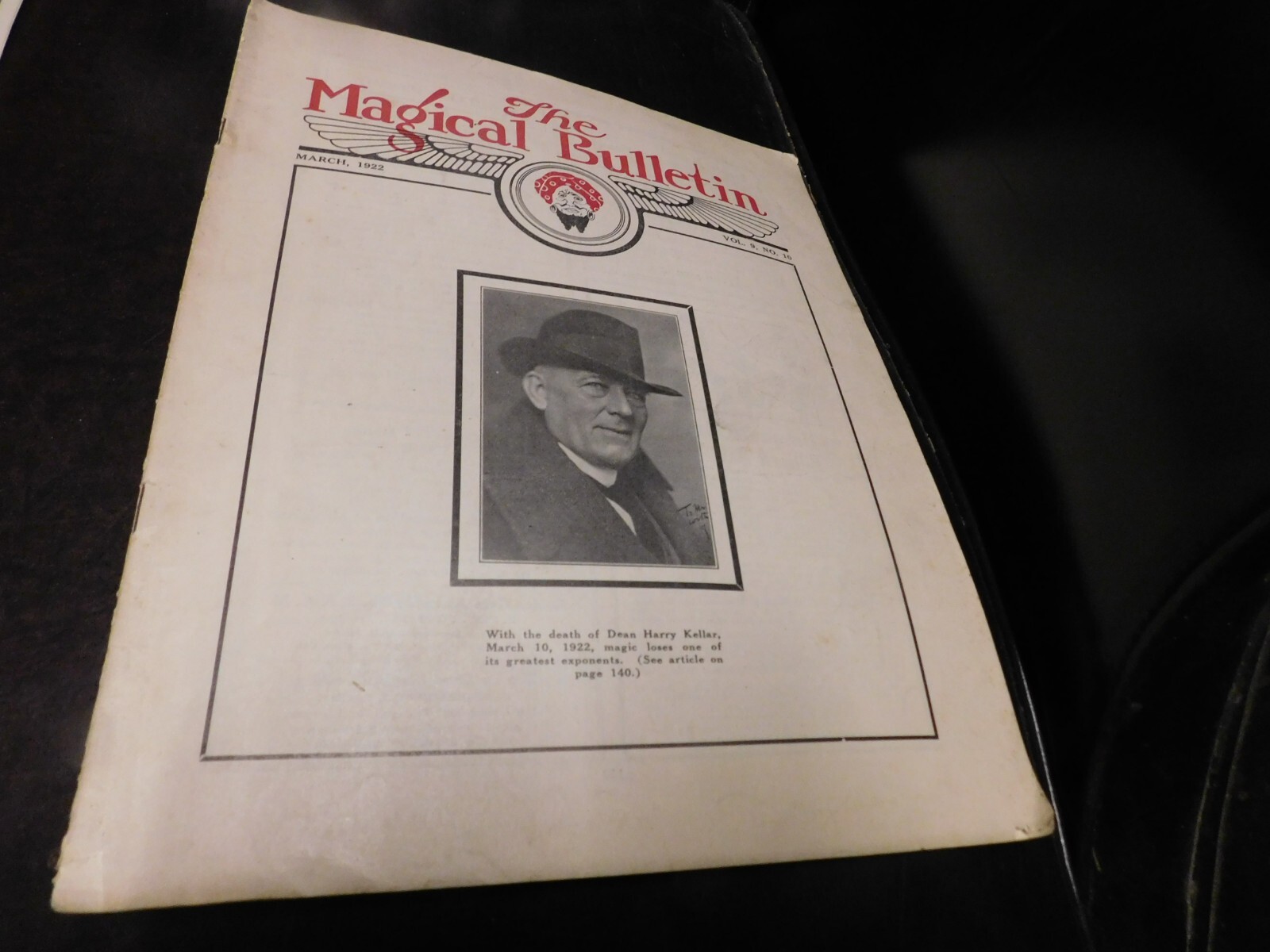 The Magical Bulletin Magazine Of Magic March 1922 Vol 9 # 10 Harry Kellar