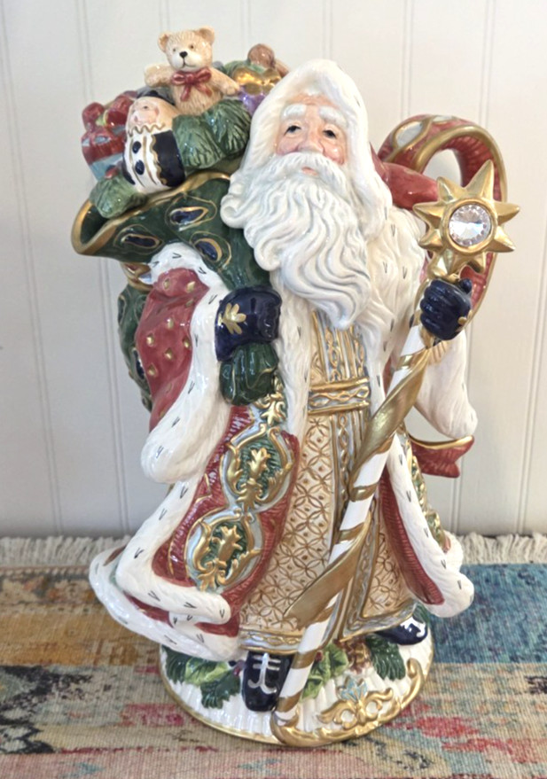 Vintage Fitz and Floyd Florentine Christmas Santa Teapot in Box EXC Condition Vintage Fitz and Floyd Florentine Christmas Santa Teapot in Box EXC Condition