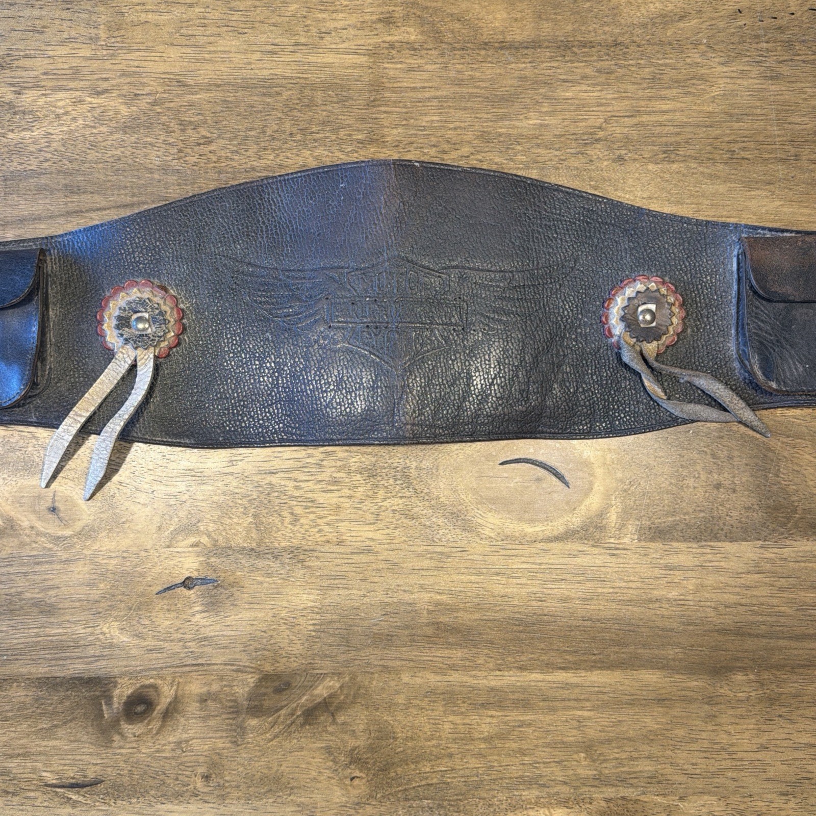 Vintage 1940s Harley Davidson Leather Kidney Belt Back Support Ride Knucklehead Vintage 1940s Harley Davidson Leather Kidney Belt Back Support Ride Knucklehead