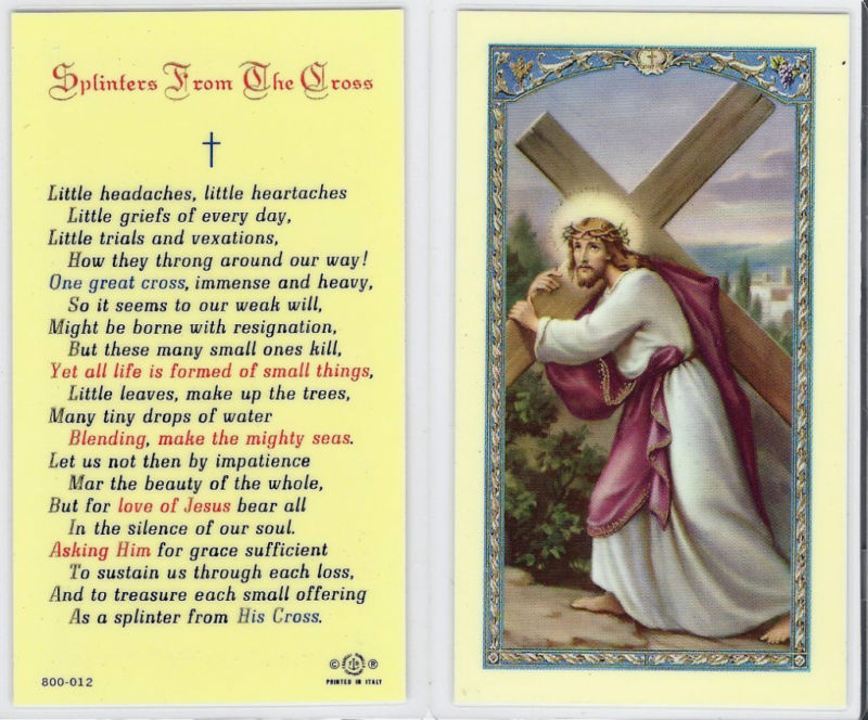 HOLY CARD  THE CROSS