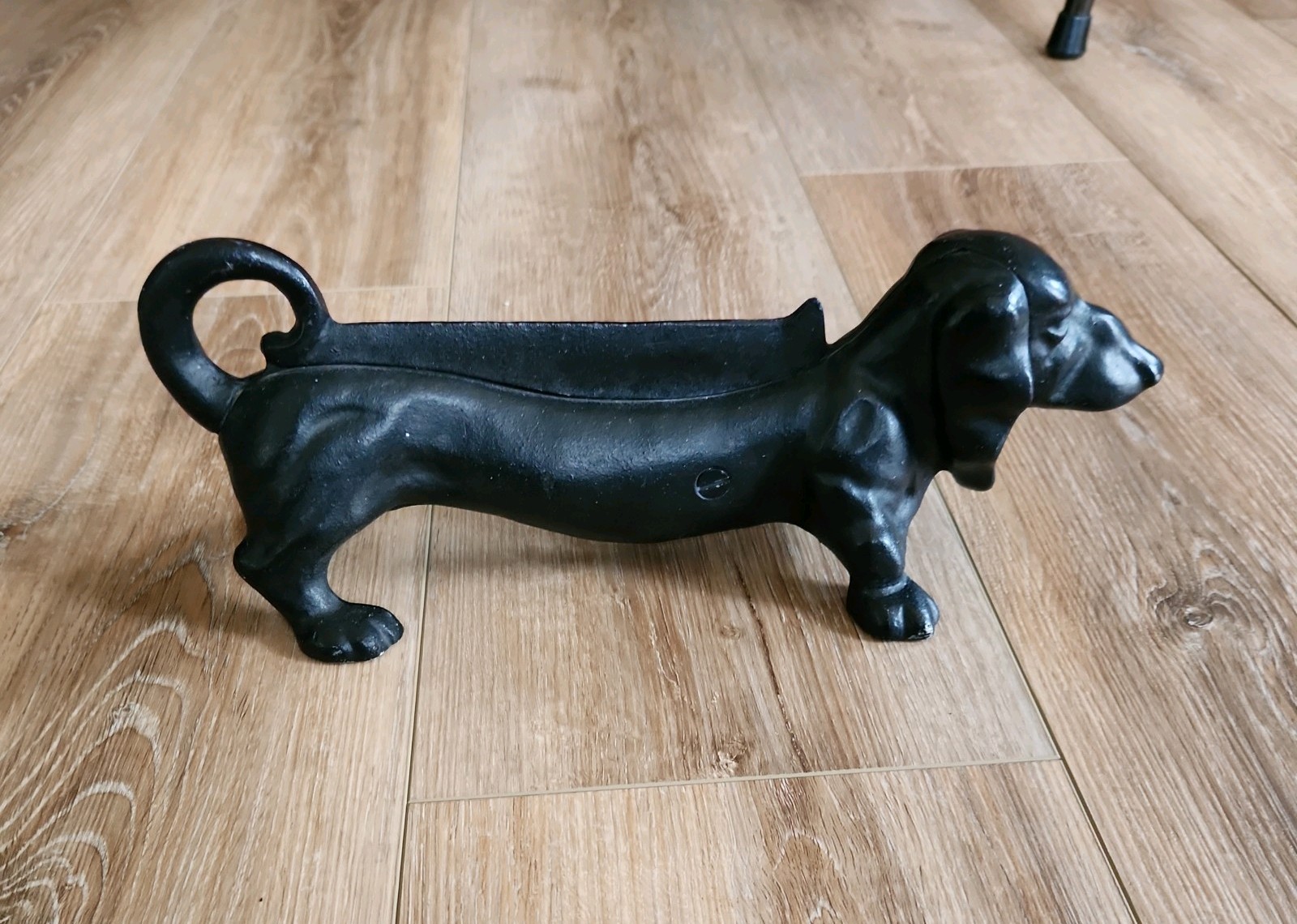 Vintage Cast Iron Dachshund Boot Scraper Wiener Dog Doorstop Heavy 14 3/4\