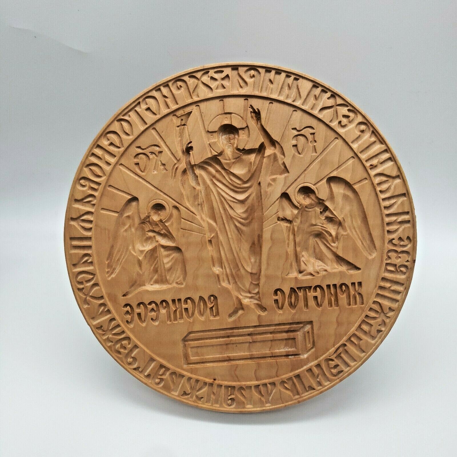 Artos Seal Stamp Orthodox Wooden Prosphora D - 220mm / 8.66