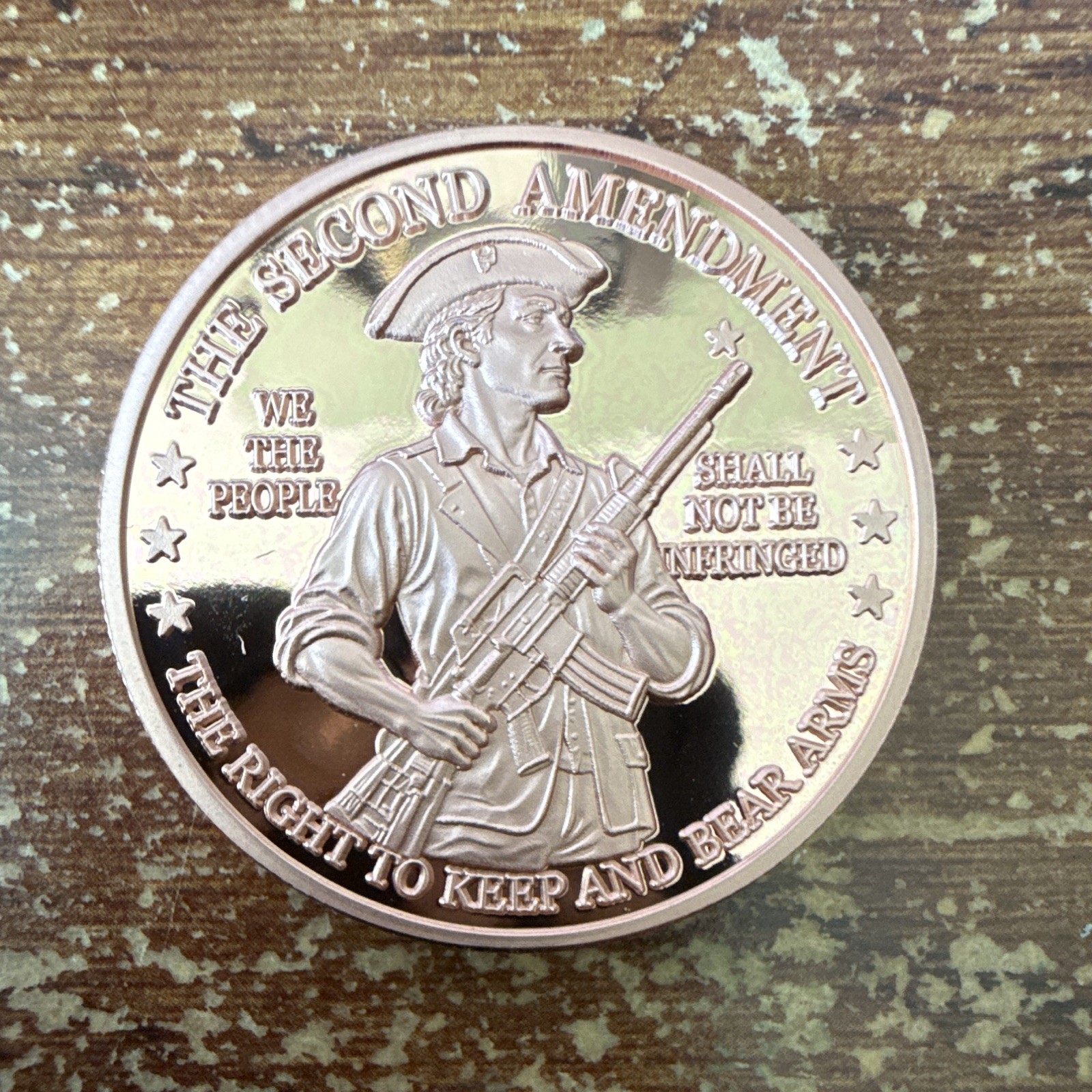  1oz .999 FINE Copper ROUND - SECOND AMENDMENT SCALES DESIGN