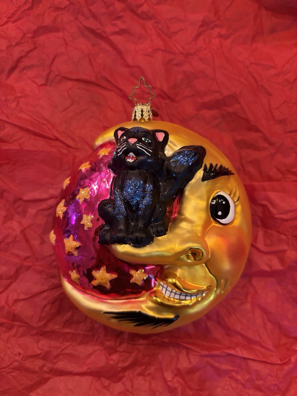 Christopher Radko Fright On The Nose Halloween 4 1/2” Ornament Halloween Glass