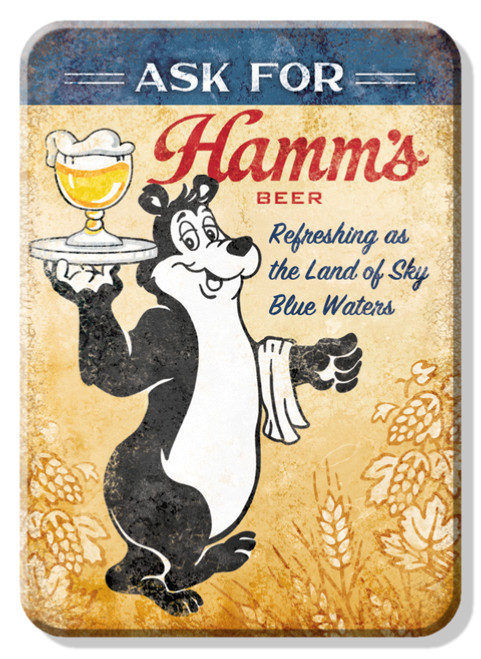 Ask For Hamm\'s Beer Bear Logo Sign Refrigerator Magnet Decor 2.5 x 3.5 Inch Ask For Hamm\'s Beer Bear Logo Sign Refrigerator Magnet Decor 2.5 x 3.5 Inch