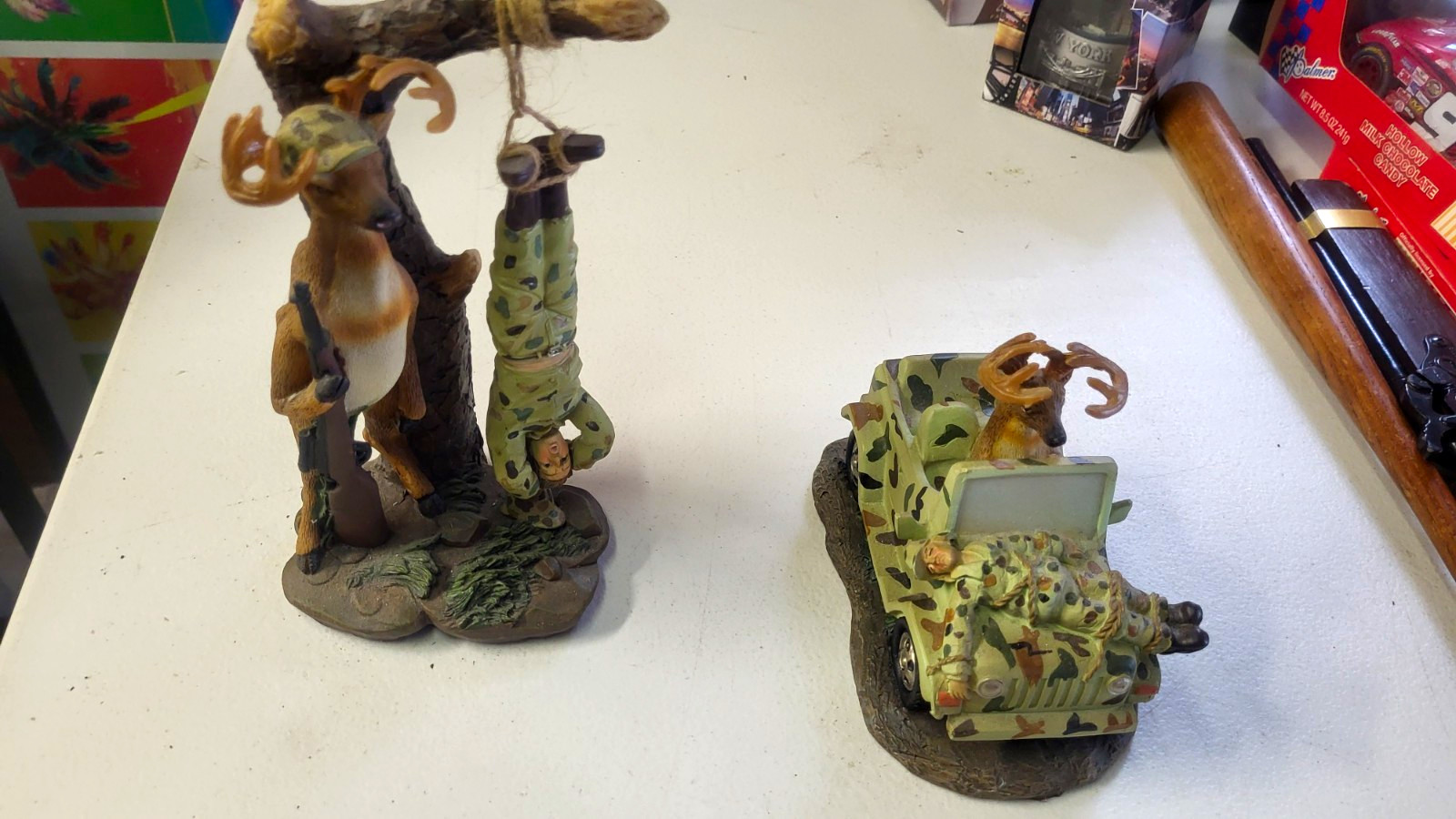 Vintage Young\'s Inc Funny Hunting Figurine Lot (2) - Deer Revenge Theme Gag Gift Vintage Young\'s Inc Funny Hunting Figurine Lot (2) - Deer Revenge Theme Gag Gift