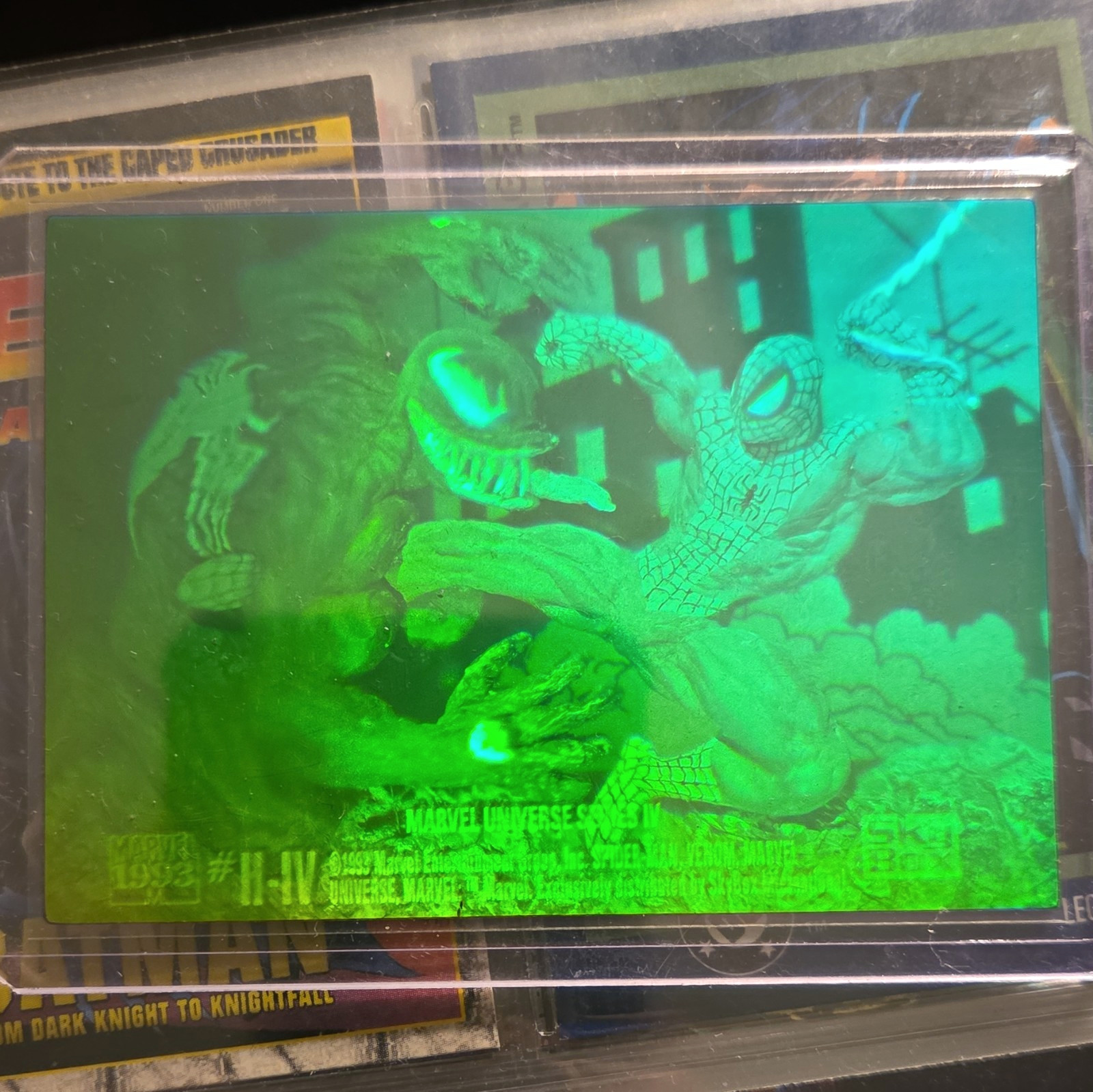 SkyBox 1993 Marvel Universe Hologram Venom vs Spider-Man Card #11-IV