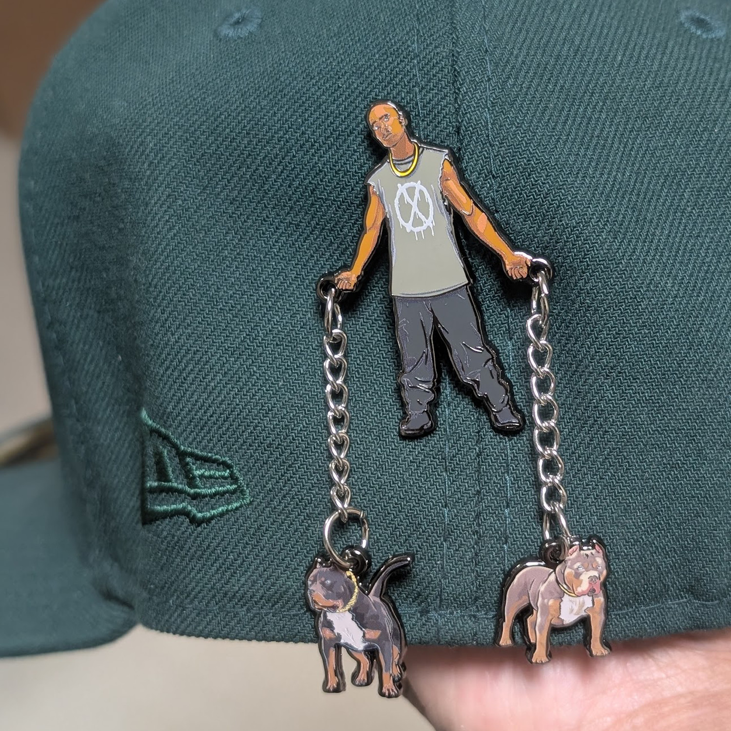 DMX Enamel Pin – Iconic Rap Legend Walking Two Dogs - Hip Hop - Pitbull DMX Enamel Pin – Iconic Rap Legend Walking Two Dogs - Hip Hop - Pitbull