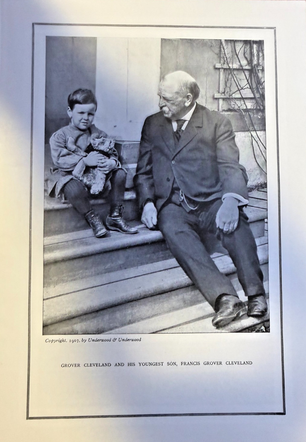 1909 Vintage Magazine Illustration Grover Cleveland Son Francis Grover Cleveland 1909 Vintage Magazine Illustration Grover Cleveland Son Francis Grover Cleveland