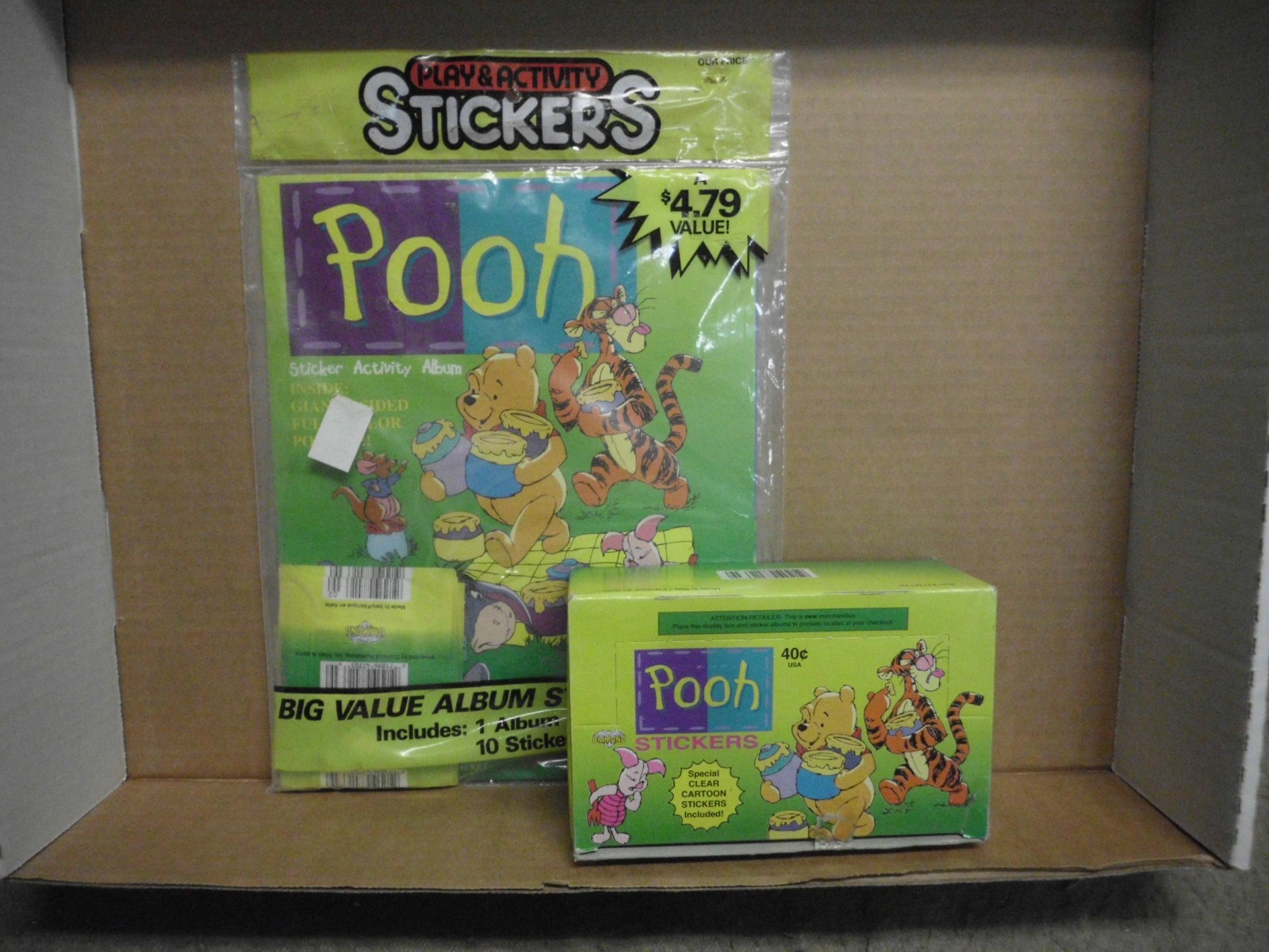 Diamond Winnie The Pooh Factory Sealed Box + Sealed Sticker Book 110 Packs Total