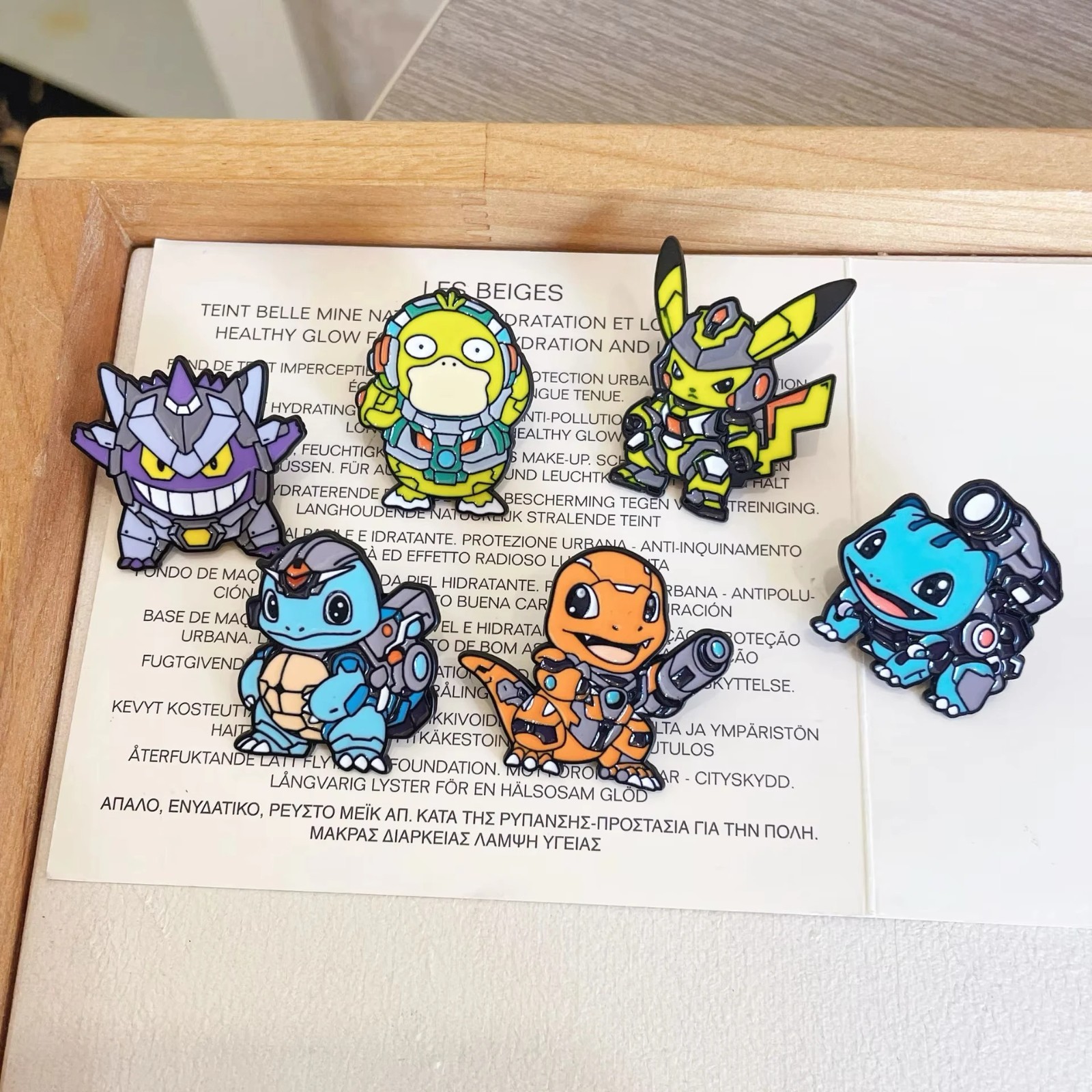 6pcs Set Anime Pokemon Enamel Pins - Pikachu Squirtle Gengar Funny Cosplay 6pcs Set Anime Pokemon Enamel Pins - Pikachu Squirtle Gengar Funny Cosplay