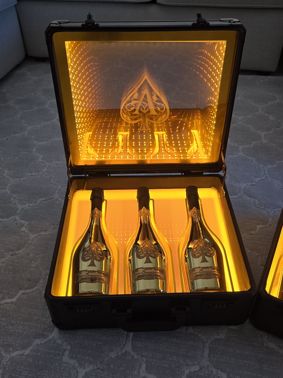 Ace Of Spades LED Suitcase Bottle Presenter Armand De Brignac Presentation Case Ace Of Spades LED Suitcase Bottle Presenter Armand De Brignac Presentation Case