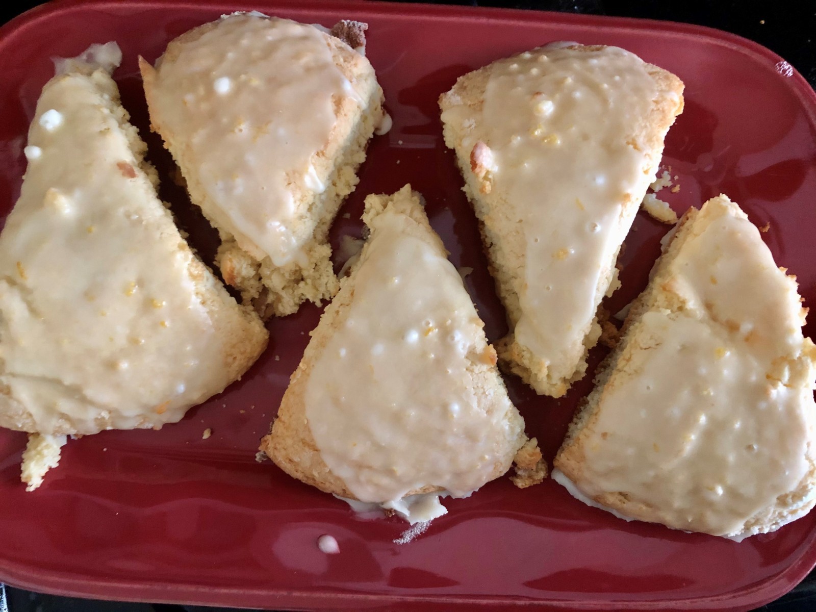 Orange Scones with Vanilla Orange Glaze * Made with Organic Ingredients