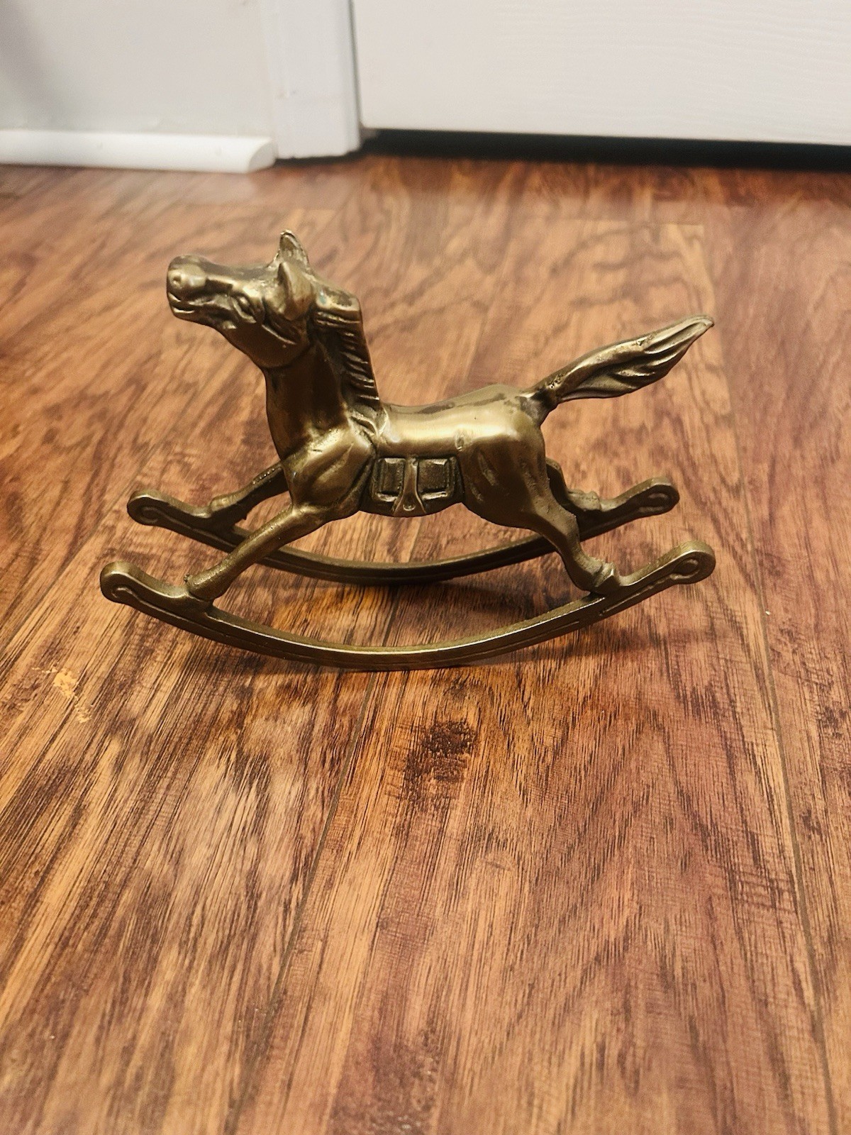 Vintage Solid Brass Rocking Horse Figurine 7.5\