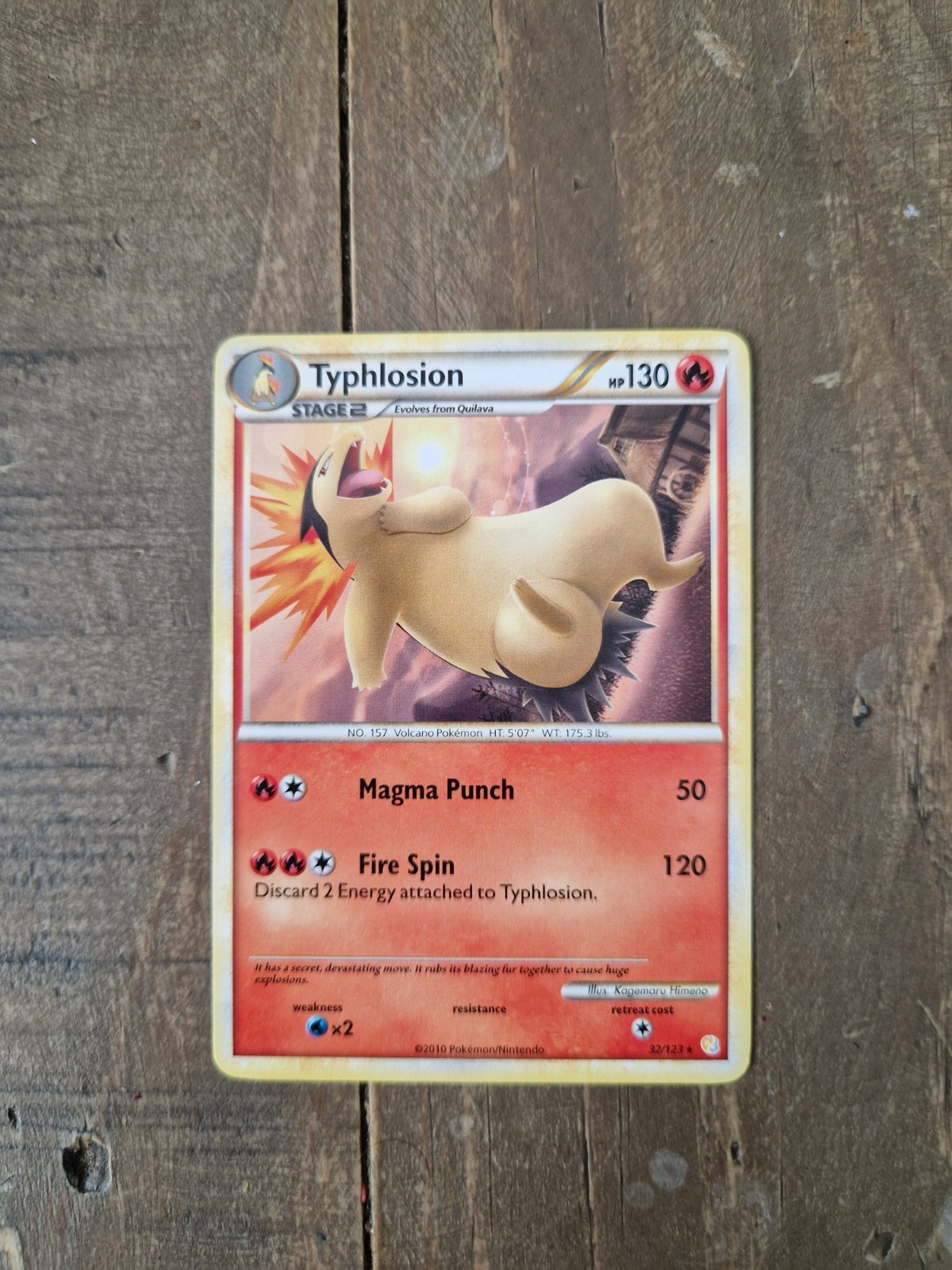 Pokémon TCG Typhlosion Heartgold Soulsilver 32/123 RARE NM + Non Holo Pokémon TCG Typhlosion Heartgold Soulsilver 32/123 RARE NM + Non Holo