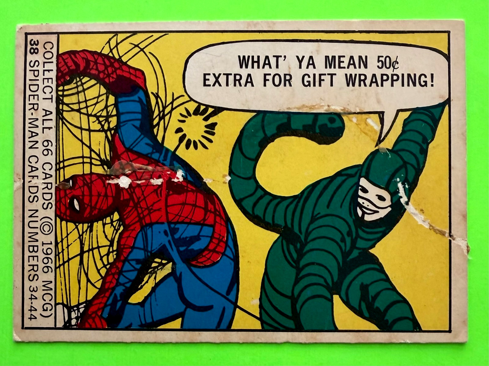 1966 DONRUSS MARVEL SUPER HEROES spiderman #38 - SEE NOTE
