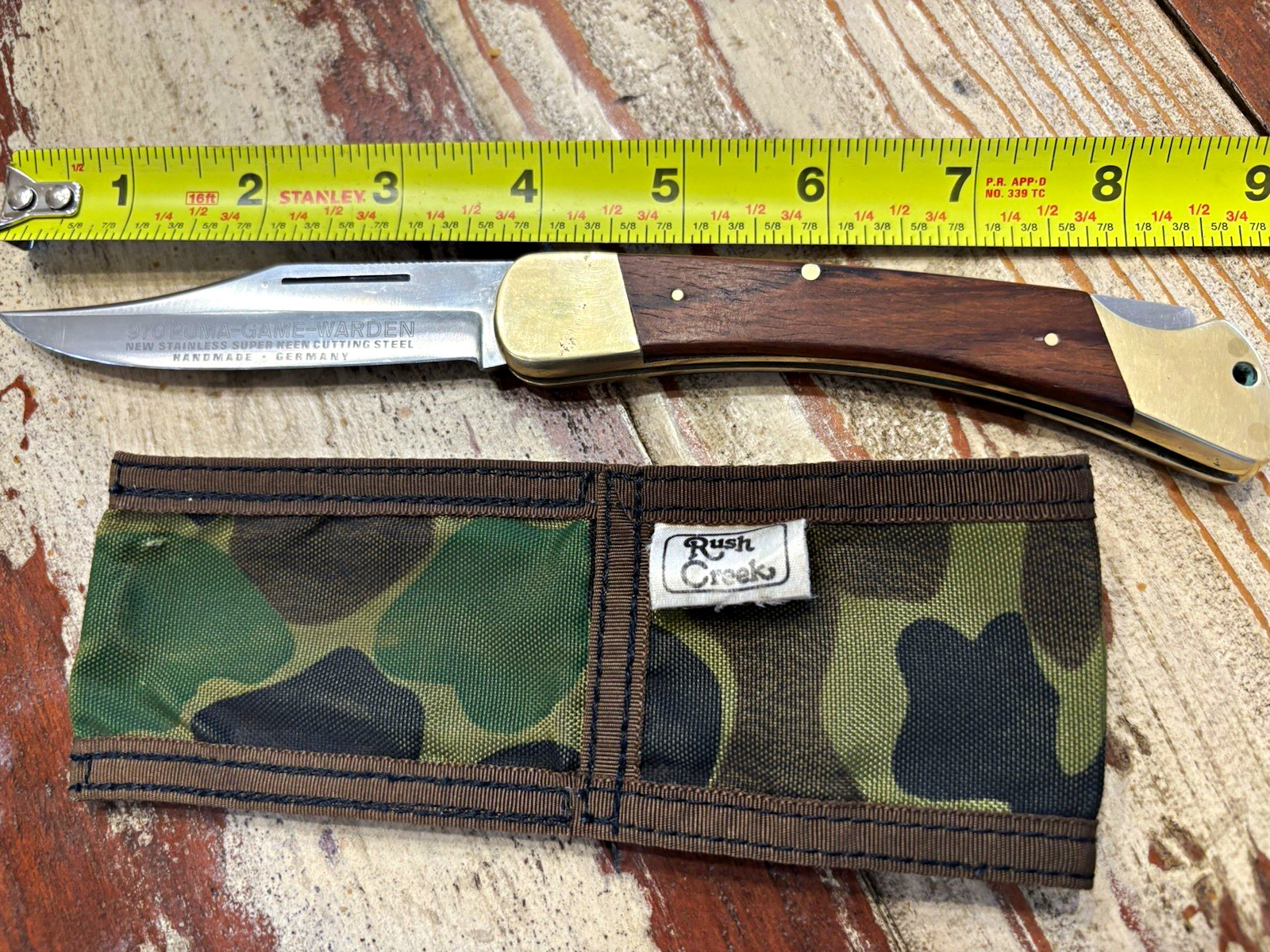 Puma 970 Puma-Game Warden Lockback Pocketknife Stainless Clip Point 1989