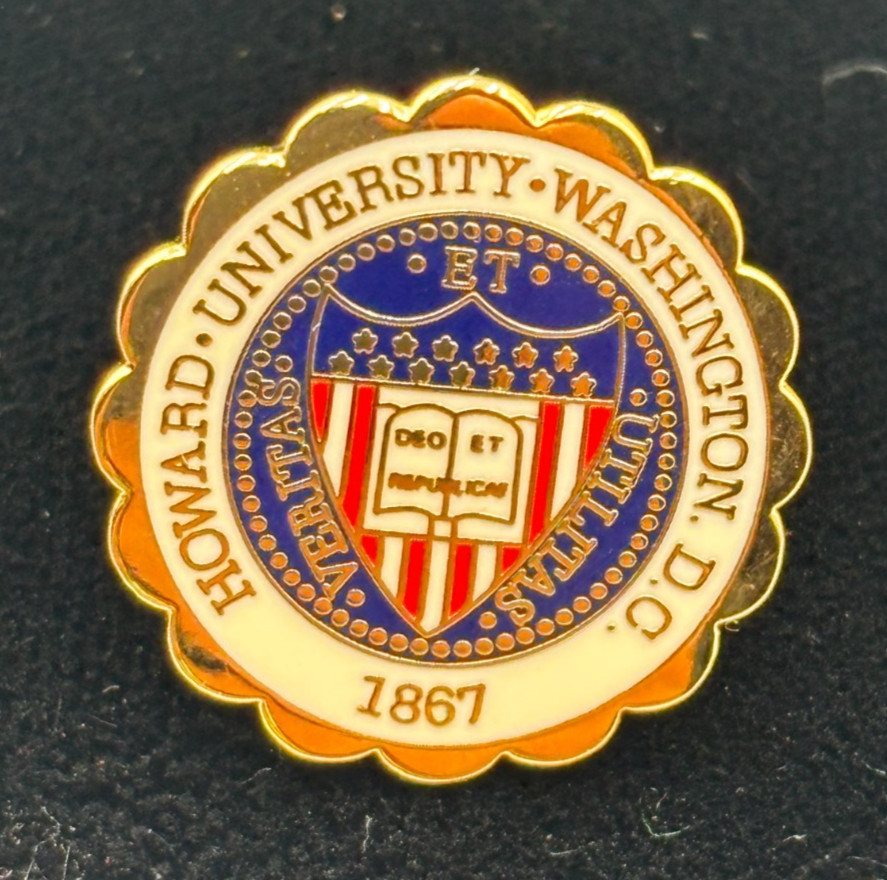 Howard University Washington D.C. 1867 Seal Lapel Pin Scalloped Edge