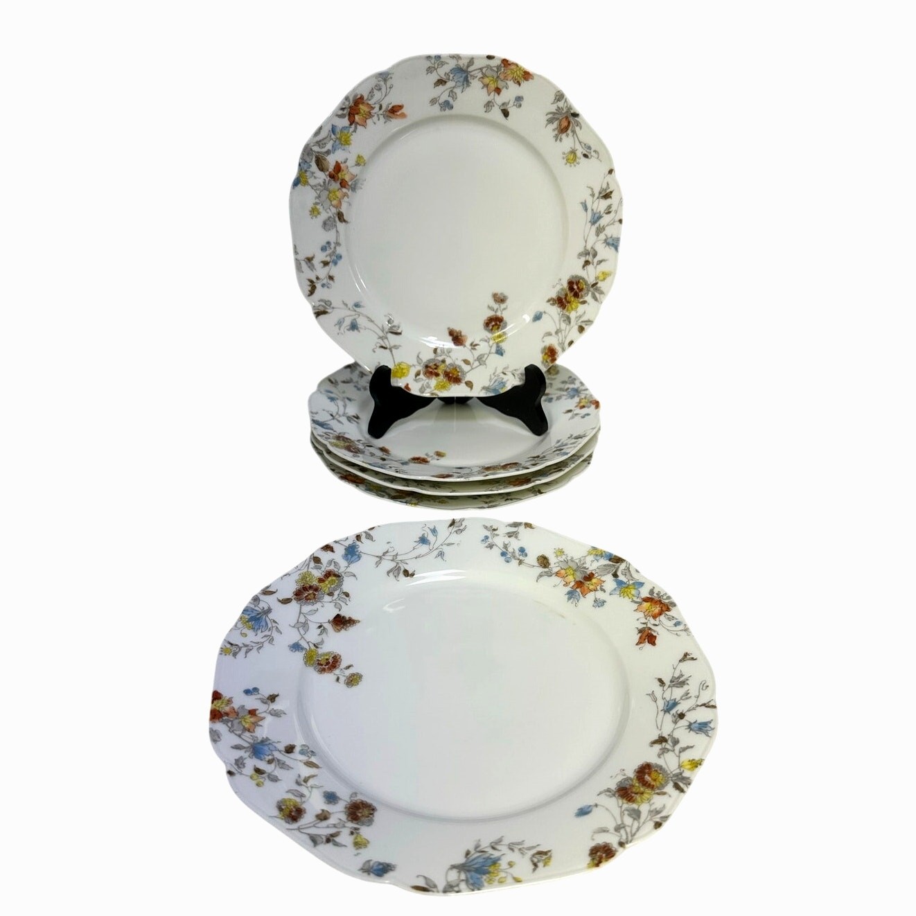 Antique 1910-1920 Haviland & Co. Limoges 'Amber Rose' Octagonal Plates-5 Pieces Antique 1910-1920 Haviland & Co. Limoges 'Amber Rose' Octagonal Plates-5 Pieces