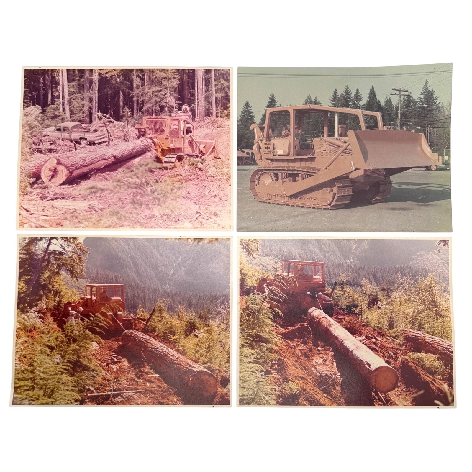 Vintage 1980s Komatsu D65E Logging Bulldozer Set of 4 11x14 Prints Mountains Vintage 1980s Komatsu D65E Logging Bulldozer Set of 4 11x14 Prints Mountains