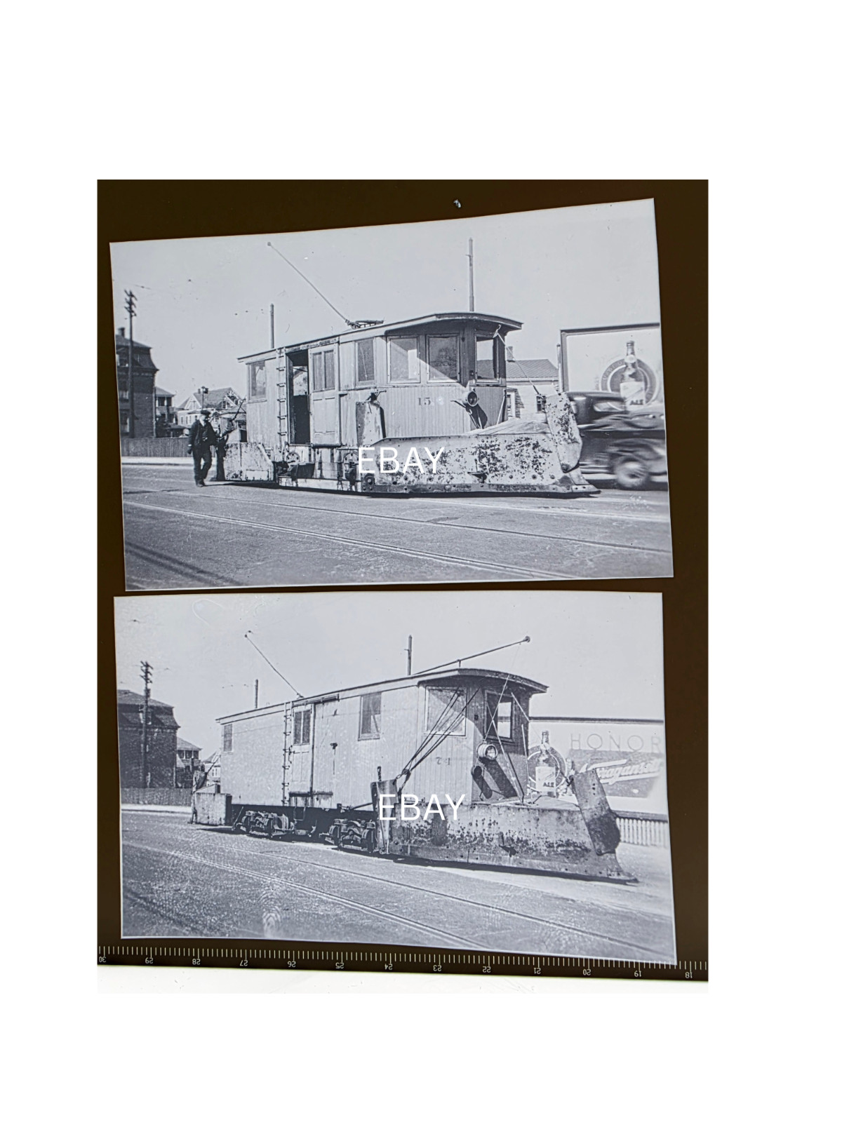 1940s United Electric RR #15, 74 Wason Snow Plows Providence, RI Photo Negatives 1940s United Electric RR #15, 74 Wason Snow Plows Providence, RI Photo Negatives