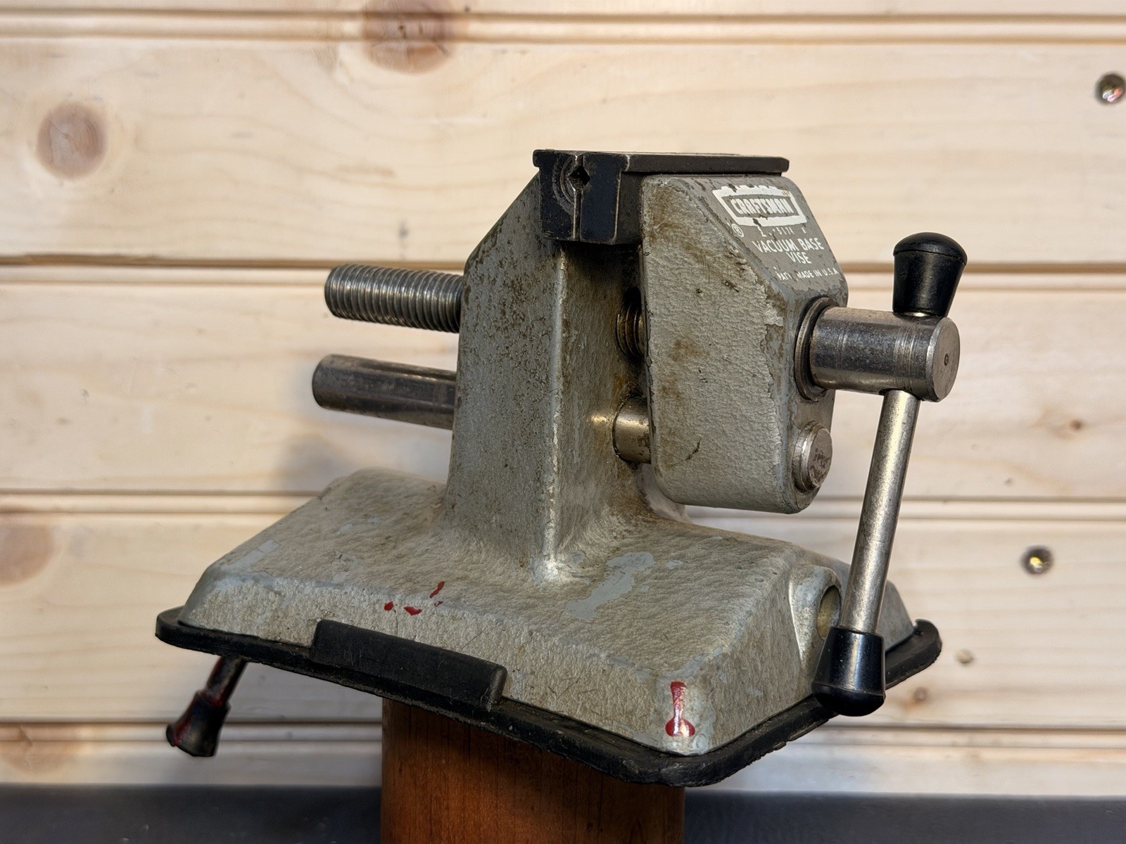 Vintage Sears Craftsman No. 5174 Vacuum Base Vise 2.5″ Jaw Made in USA
