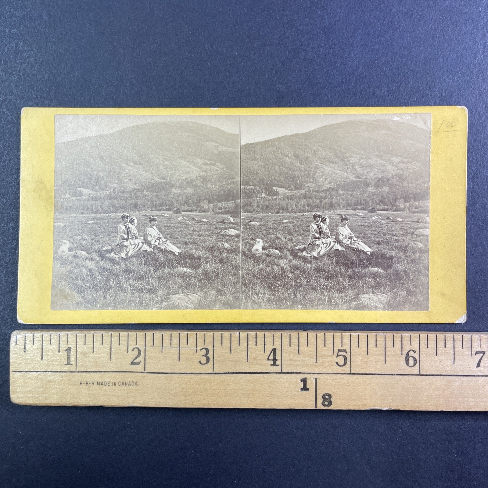 Kearsarge Mountain Stereoview John Bachelder NH 1870s Andover Centre