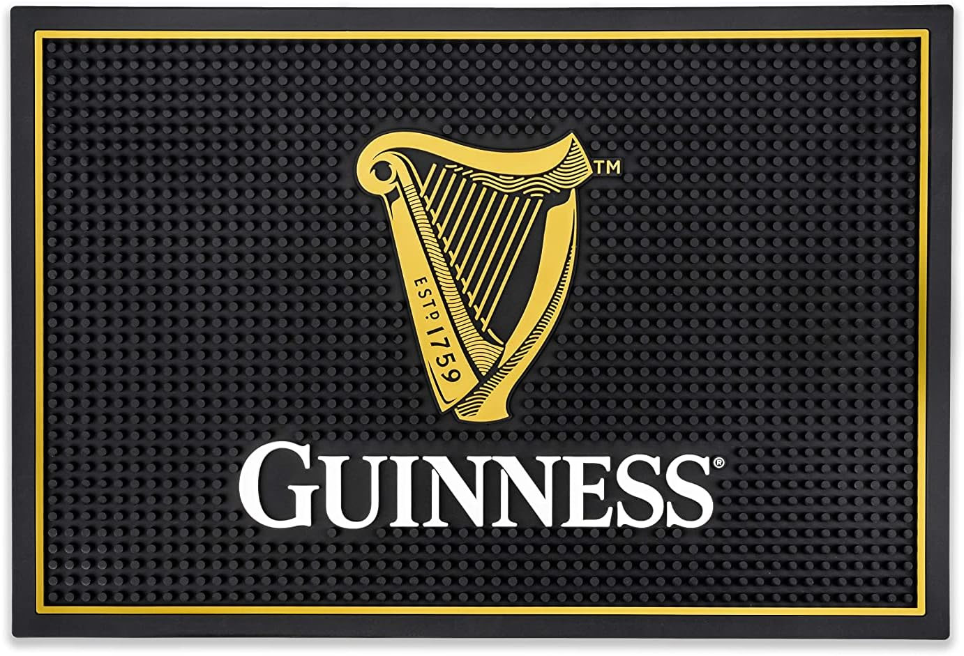 LORD\'S ROCKS Guinness Bar and Spill Mat for Countertops | Irish Rubber Bar Mat f