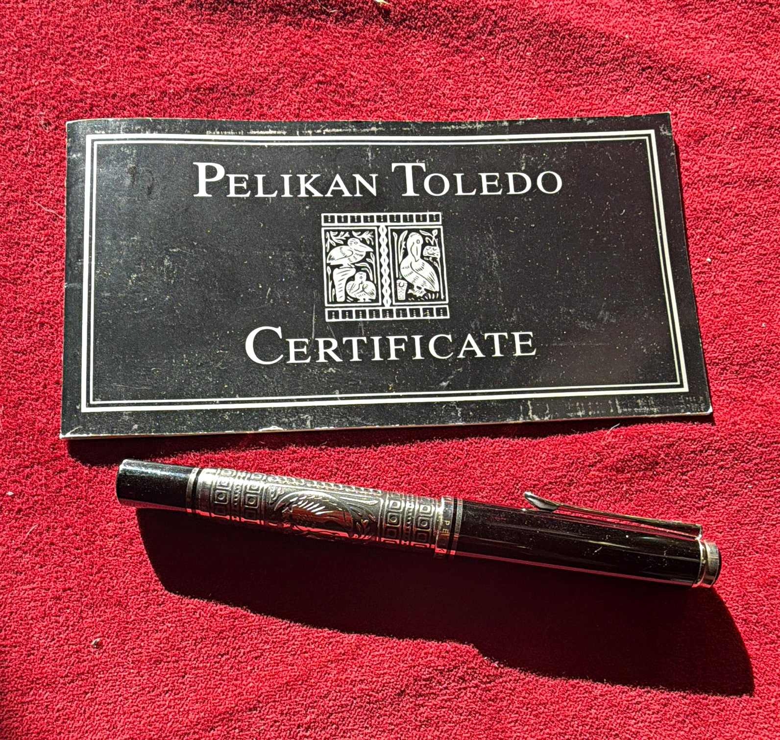 Pelikan Toledo 930 Sterling Silver vintage Fountain Pen w/ Pelican lap desk