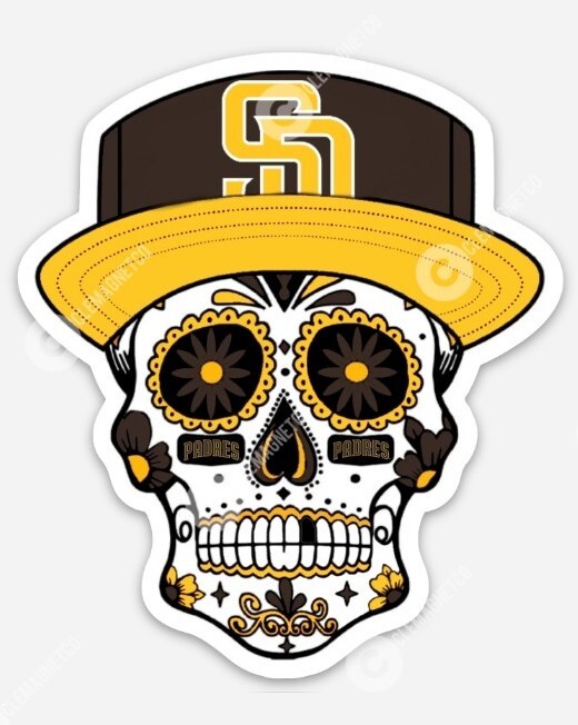 San Diego Padres Sugar Skull MAGNET - MLB Premium Vinyl California Tatis