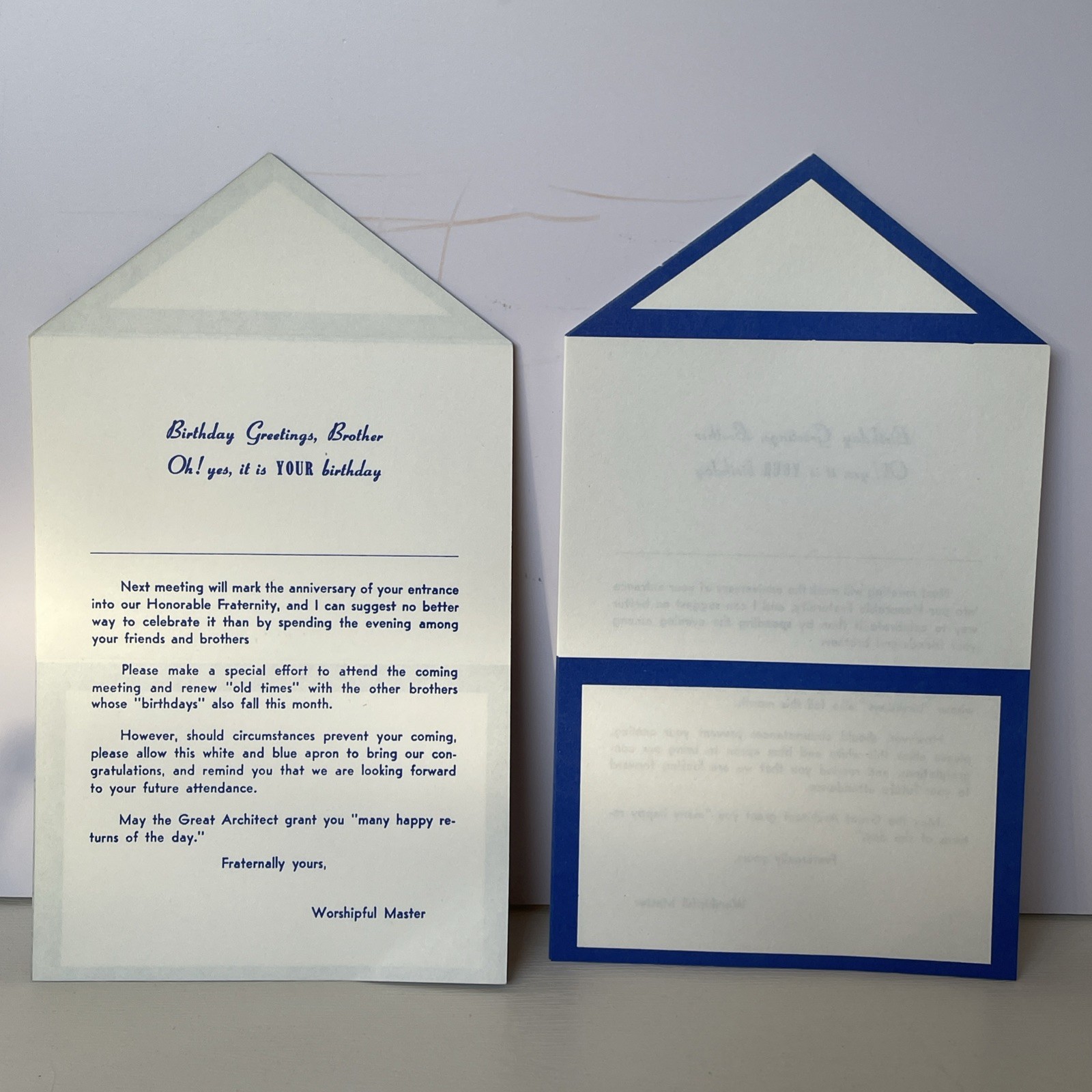 10 Antique Unused Folding BIRTHDAY GREETING Cards for MASONIC LODGES 10 Antique Unused Folding BIRTHDAY GREETING Cards for MASONIC LODGES