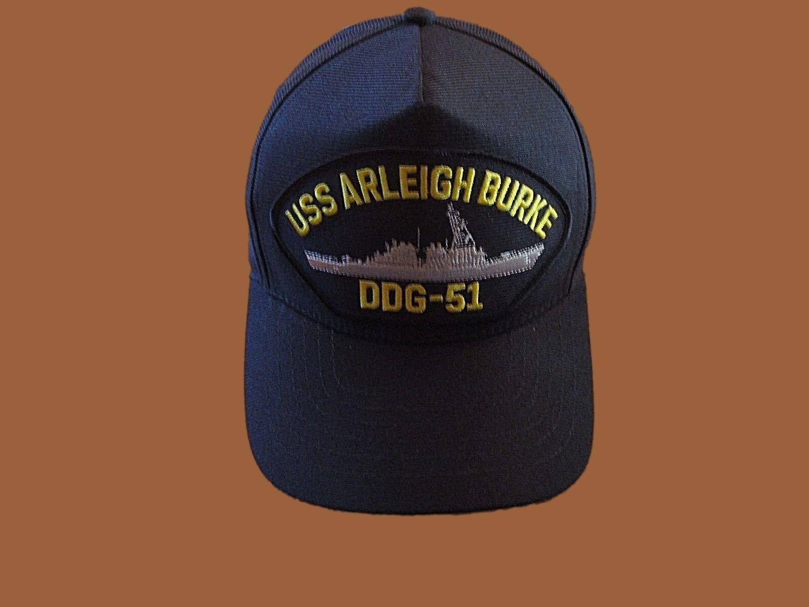USS ARLEIGH BURKE DDG-51 NAVY SHIP HAT U.S MILITARY OFFICIAL BALL CAP U.S MADE USS ARLEIGH BURKE DDG-51 NAVY SHIP HAT U.S MILITARY OFFICIAL BALL CAP U.S MADE