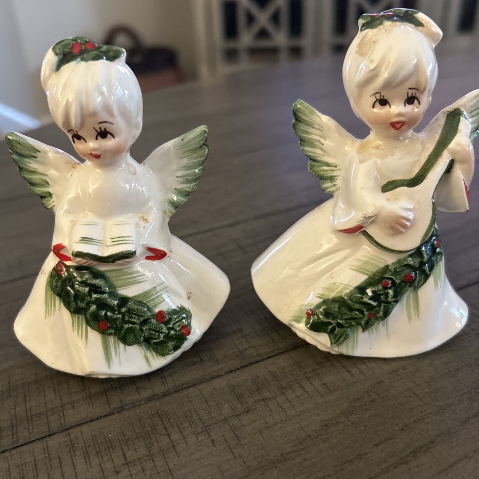 Vintage Lefton Christmas Angel Figurines